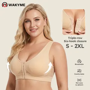 Women's Wireless Front Closure Sports Bra – Shockproof, Supportive & Shaping for Running, Yoga & Plus Size Comfort