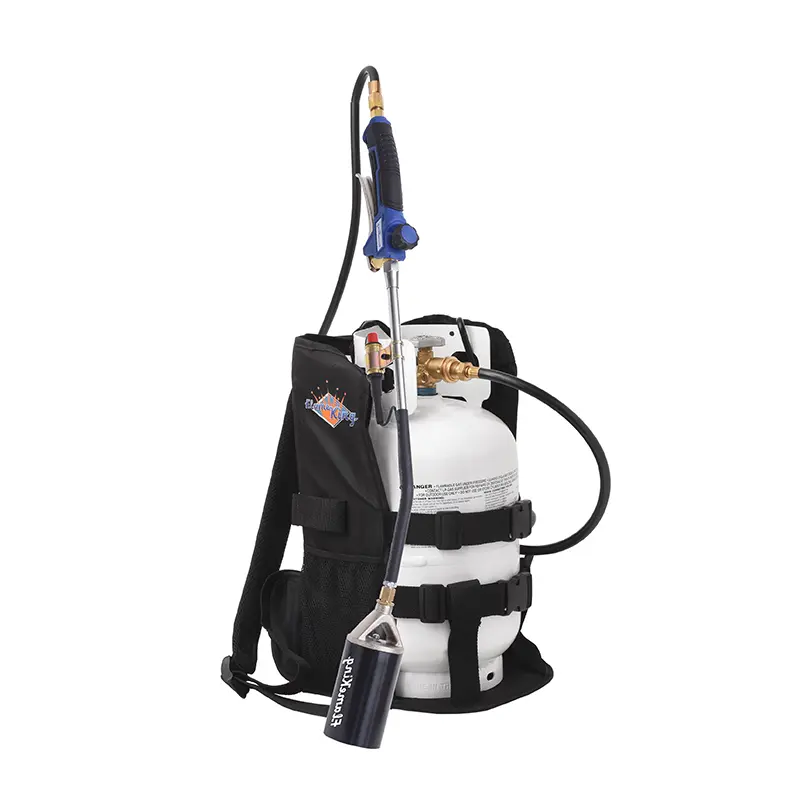Flame King Bundle 340,000 BTU Weed Burner Torch with Piezo Igniter + 10LB Propane Tank + Backpack