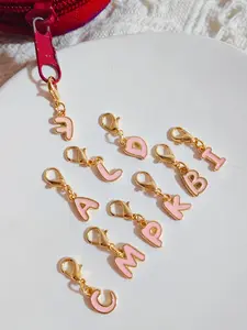 1pc Mini Monogram Tag - 26 Elegant Metal Alphabet Charms with Lobster Clasp, Perfect for Wallets, Backpacks & Car Keys - Ideal Birthday & Holiday Gift for And - Includes Various Letters - Keychain for Bags