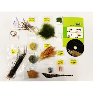 Complete Fly Tying Material Kit with Instructional DVD and Booklet, Enough Material to Tie 48 Flies for 6 Most Popular Fly Patterns