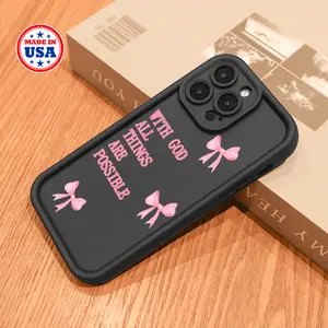 Pink Bow Trendy Aesthetic Cellphone Case - Shockproof, Durable Complete Protection - Handheld Devices Accessories Casing