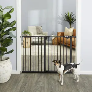 Extra-Wide Steel Pet Gate – Pressure Mount  Adjustable (29-52")  Self-Closing Door & Dual Locks! pet gate Safety Fences Playpen