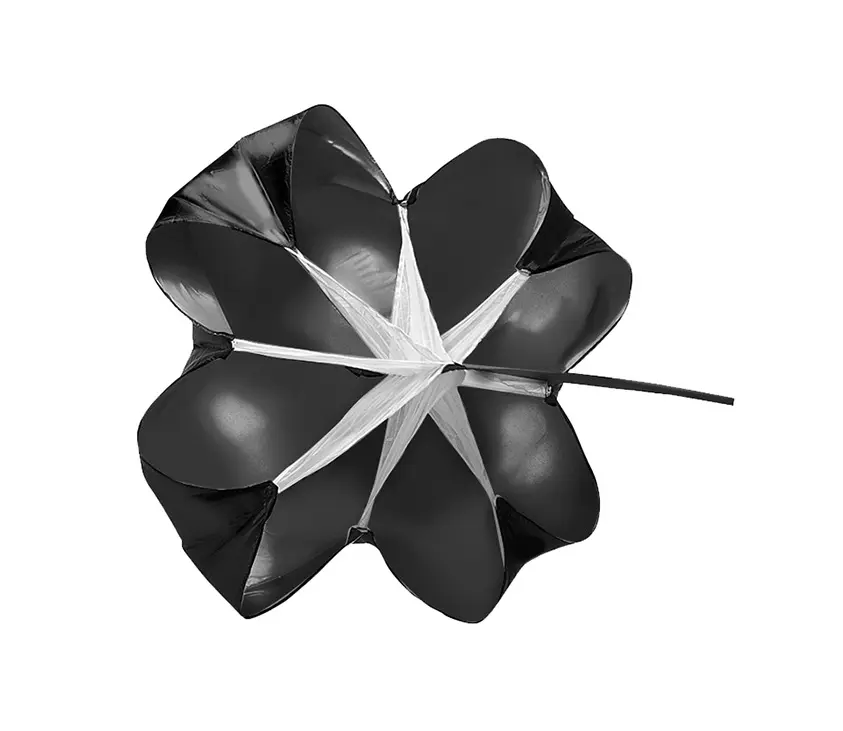 Yokoma Black 56in x 56in Resistance Strength Training Umbrella, Fitness Equipment for Football Running Explosive Power & Track and Field Core Strength