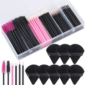 248-piece disposable makeup tool set, including triangular powder puffs, mascara brushes, lip/eyeliner brushes, professional disposable makeup tool set: beauty and personal care