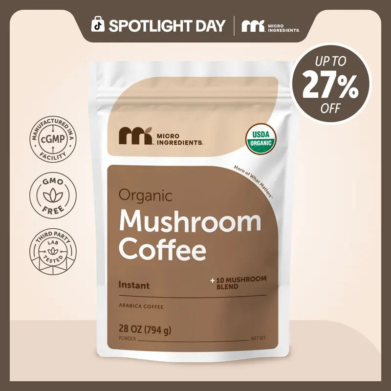 Micro Ingredients Organic Instant 10 in 1 Mushroom Coffee Powder