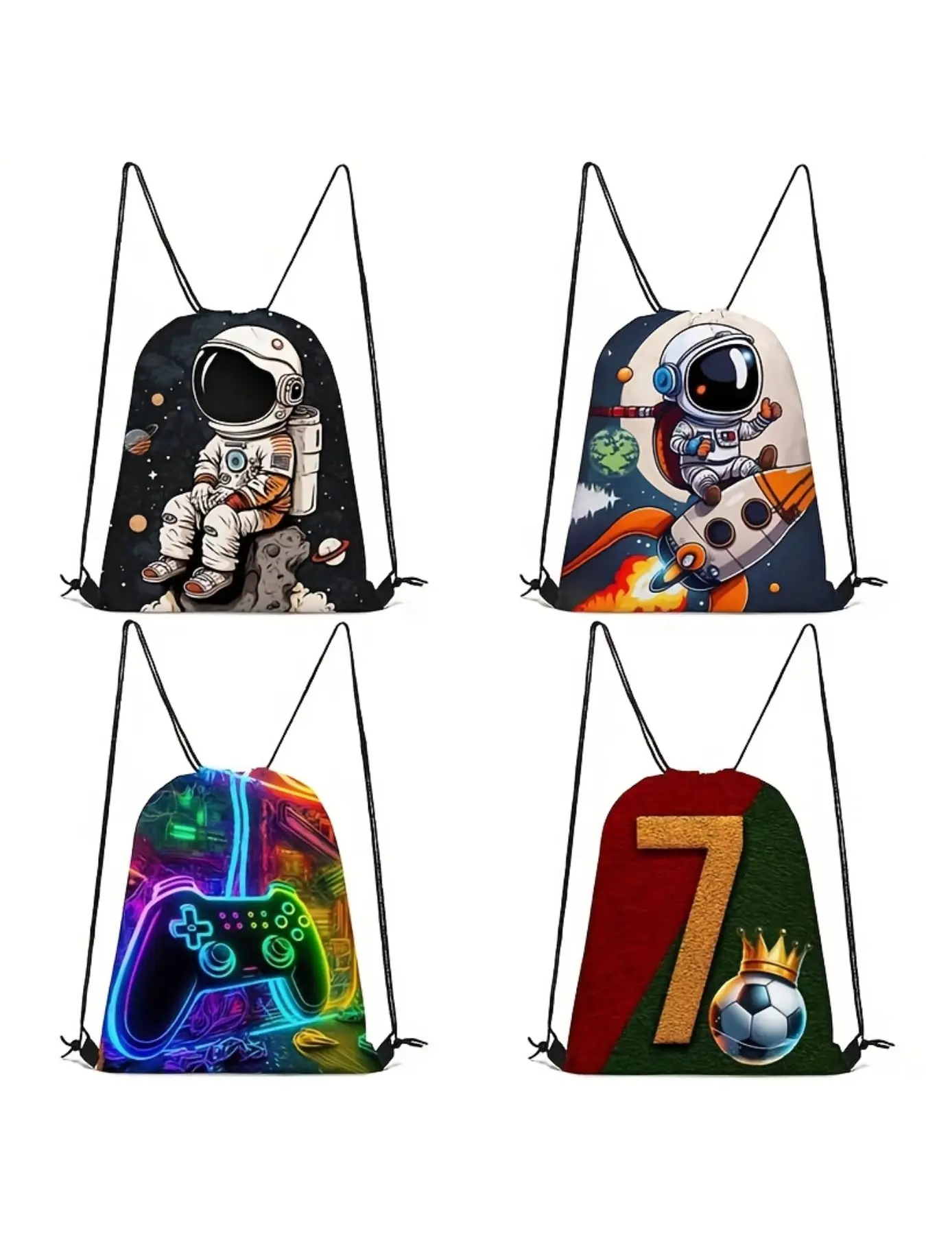 Sports travel backpack, drawstring fitness bag, drawstring backpack, hiking fitness bag, durable creative pattern drawstring backpack