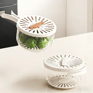 FoldaSpace-Saving Foldable Washing Basket with Lid,Collapsible Fruit & Veggie Strainer, Modern Kitchen Sink Drain Basket & Produce Cleaner (1 Count)