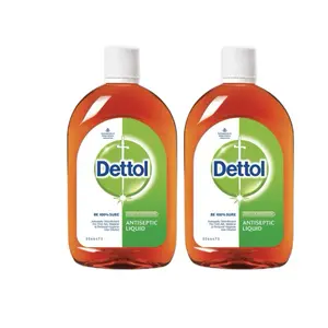 Dettol Antiseptic Dark Liquid 550 ml Pack of 2 - 100% for Effective Antiseptic Use Bottles
