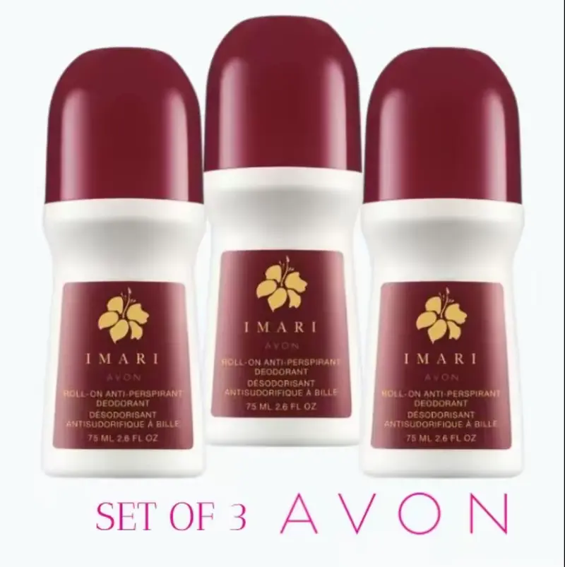 Avon Imari Roll-on Deodorant Set of 3 Classic Fragrance 2.6 oz Antitranspirant Protection for Ultimate Freshness