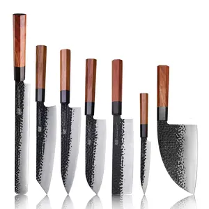 FINDKING Dynasty Series Japanese Kitchen Knife, Multi-Purpose Sharp Gyuto Chef knife, kiritsuke santoku utility brisket knife, 9Cr18MoV High Carbon Steel Blade, African Rosewood Octagonal Handle, for Meat, Fruits, Vegetables