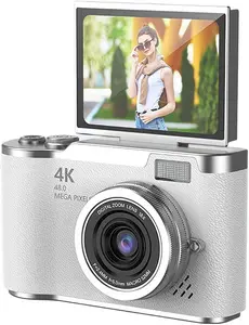 High-Definition 4K Flip Screen Retro Digital Camera, Ideal for Campus Travel Photography, Ccd Camera for Clear Images