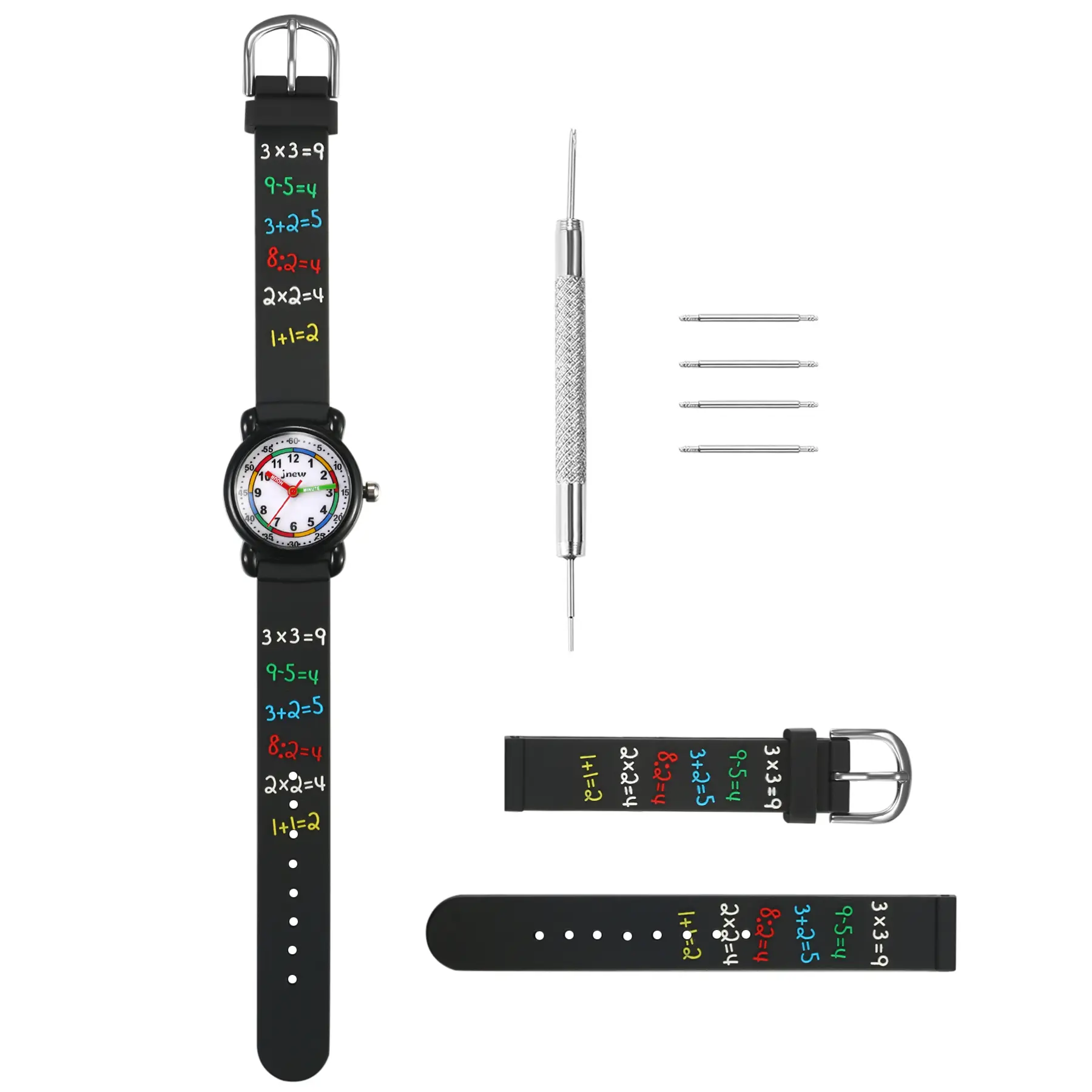 OIDEA Boys' Watch, 3ATM Water Resistant Casual Quartz Watch with Easy-Read Round Dial and Soft PVC Band for School Days and Holiday Celebrations, Kids Watch