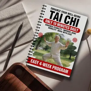 The elderly and beginners Tai Chi practice manual Workbook - spiral-bound martial arts training guide with progressive daily exercise pages, gentle tai chi movements and learners' practice guide