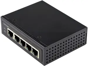 StarTech.com IESC1G50UP Industrial 5 Port Gigabit PoE Switch - 30W - Power Over Ethernet Switch - Hardened GbE PoE+ Unmanaged Switch - Rugged High Power Gigabit Network Switch IP-30/-40°C to 75°C