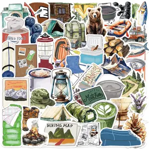 Vintage Food Stickers Set, Durable Decorative Decals for Phone & Notebook, DIY Wall Art Supplies, Perfect for Travel Luggage & Toy Storage