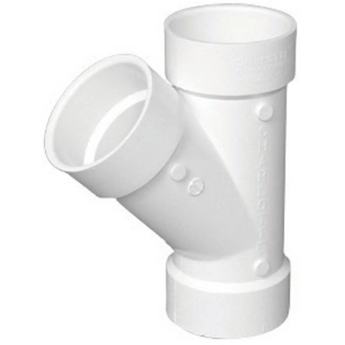 212 MAIN Charlotte PVC006001200HA 3 in. Schedule 40 PVC Wye Pipe, 45-Degree, Hub Ends, Fits PVC Household Appliance Parts & Accessories