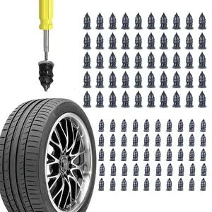 Car Wheel Tire Repair Tool, 50pcs Screw Rubber Nails & 1 Count Tire Repair Tool, Vacuum Tire Quick Repair Kit, Professional Car Tire Repair Tool, Puncture Repair Kit, Automotive Repair Tools