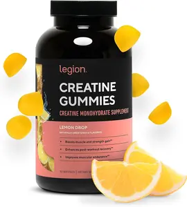 Creatine Monohydrate Gummies – Clean Creatine Supplement for Muscle Gain, Strength, Endurance & Post-Workout Recovery – Fast-Absorbing, Easy-to-Take Gummies for Improved Performance & Results – 150 Lemon Drop Flavor Gummies – No Fillers or Dyes Fitness Di