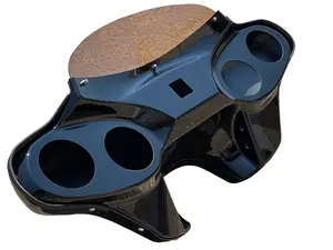 QK Racing compatible Harley Davidson Road King Batwing Fairing with Tinted Windshield & 4 Speaker Mount for 1986-2023 Models