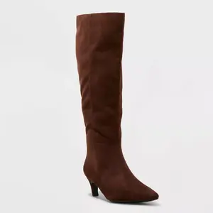 Women's Kendra Tall Boots - Universal Thread Chocolate Brown 6.5