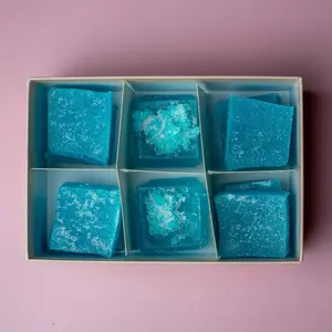 Silky Gem Crystal Candy Sour Blue Raspberry Lapis Collection - 10-Piece Assortment with Tangy Flavor & Sparkling Glitter - Vegan & Gluten-Free