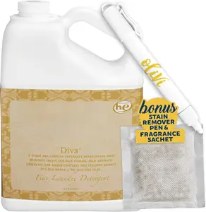 Tyler DIVA  Laundry Detergent - 1 Gallon - With Olivi Stain Remover Pen - Fresh Scented Sachet - Laundry Detergent For ing