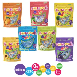 Zollipops® Sugar Free 7 Flavors 3.1oz Bags - Zero Sugar, Allery Friendly, No Artificial Dyes, Keto Lollipops