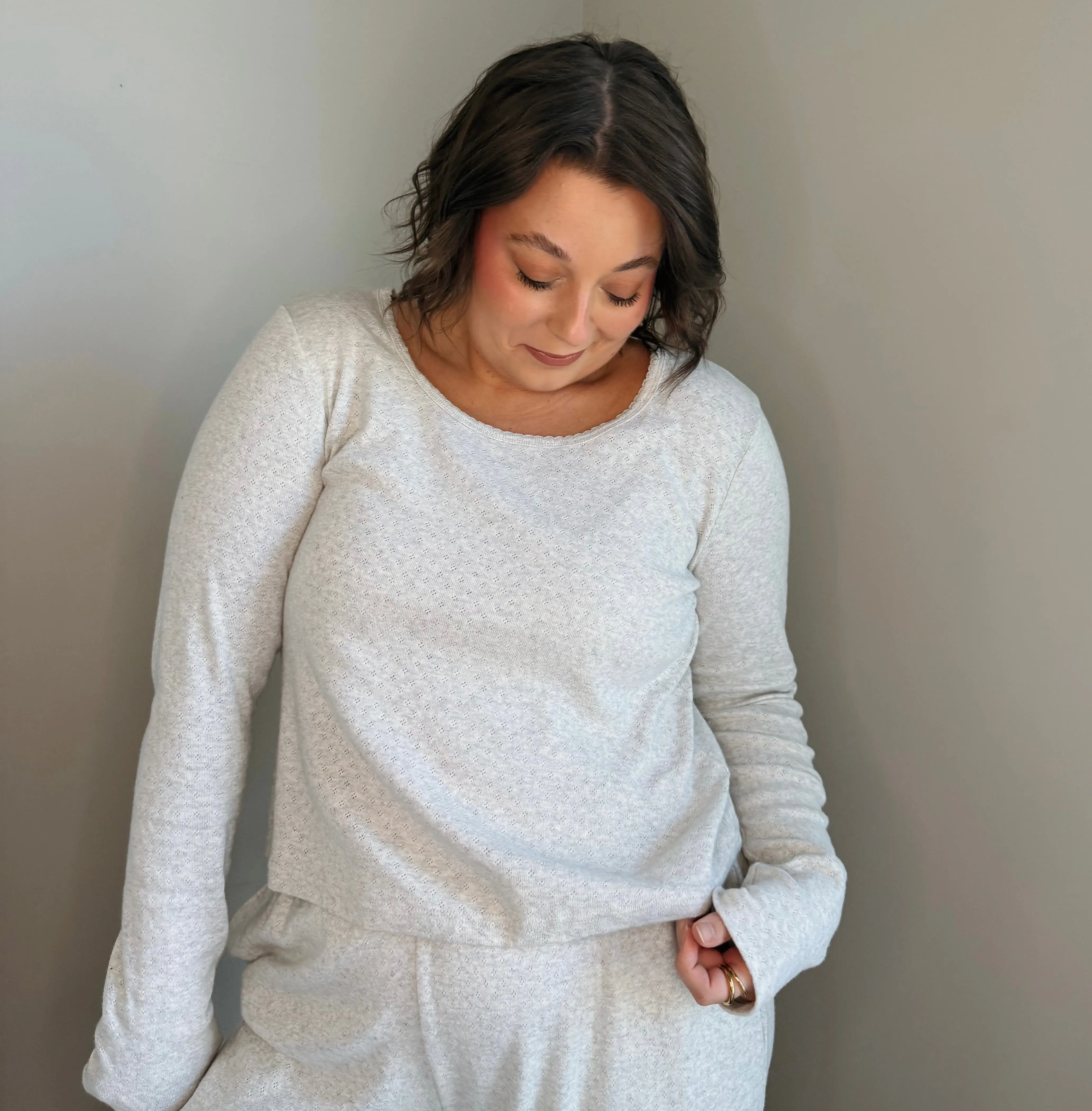 The Cloud Pointelle Lounge Top