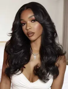KEPHARE Wear and Go Glueless Wigs Human Hair Pre Plucked Pre Cut 180 Density 5x5 Hd Lace Closure Wigs Human Hair Brazilian Body Wave Hd Lace Front Wigs WIth Bleached Knot for Women
