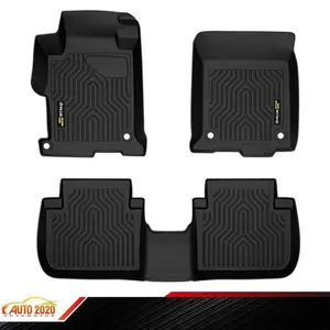 TPE 3D Floor Mat Set Liners TPE All Weather Fit For 2013-2017 Honda Accord Sedans Black