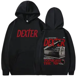 Tonight’s The Night Graphic Hoodie, Vintage Dexter-Inspired Pullover, Retro Crime Series Streetwear Sweatshirt, Casual Unisex Long Sleeve Top