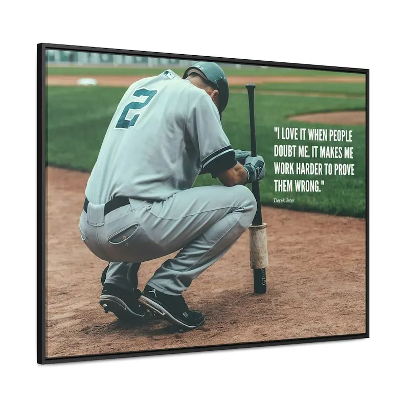 Derek Jeter Motivational Quote Wall Art, Inspirational Quote, Office Decor, Yankees Poster
