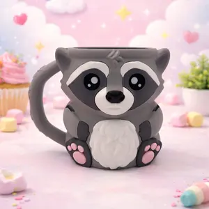 Rocky the Raccoon Ice Cream Pint & Ramen Cup Holder | 3D Printed Insulated Cozy