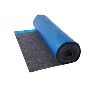 VEVOR Floor Underlayment 200 sq. ft/Roll, 3 mm Thick Laminate Flooring Padding with Attached Vapor Barrier, Heavy Duty Fiber+ PE Film, Soundproofing Noise Reduction, Ideal for Laminate Wood Floors