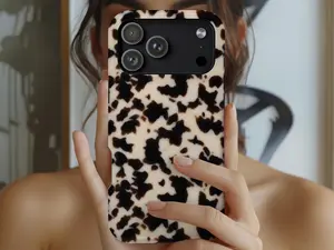 Blonde Tortoise Shell Iphone Case, Neutral Tortoiseshell Phone Case, Minimal Aesthetic Iphone Cover