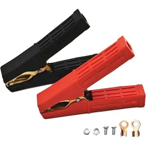 2 count Power Replacement Jumper  Heavy Duty  Jumper  Clamps Heavy Duty Pure Copper   Clamps - Jumper  clamp Replacements for Jump Starter Cables (500A)