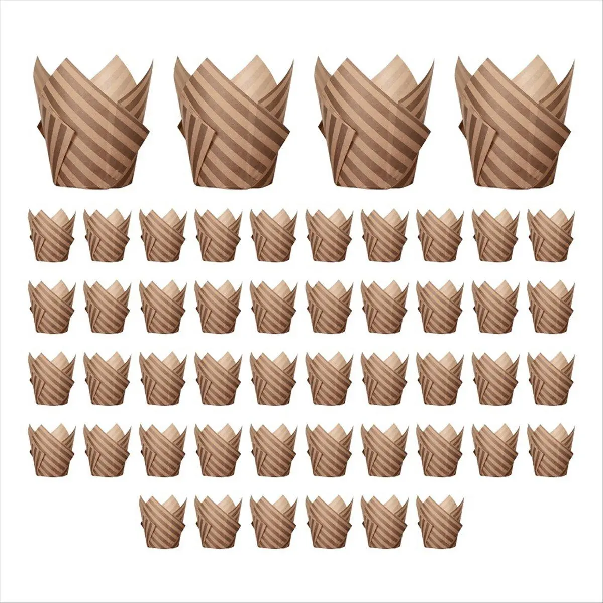 50PCS Newspaper Style Cupcake Liner Baking Cup for Wedding Party Tulip Muffin Cupcake Paper Cup Oilproof Cake G