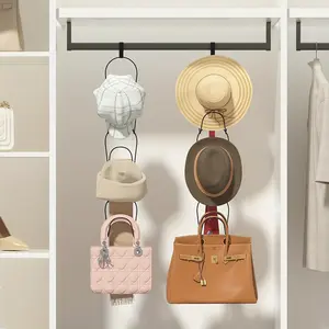 Multifunctional Hat Storage Rack for Walls and Doors, Ideal for Baseball Caps, Wigs, Scarves, Handbags, Space-Saving Wall Mounted Organizer