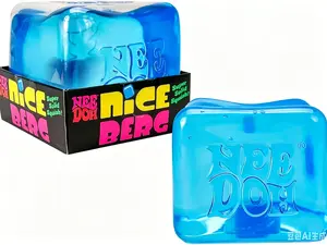 Schylling NeeDoh Nice Berg Giant Sensory Cube – Extra Thick Super Solid Squish Texture Stress Relief Toy, Large Size Anxiety Squeeze Fidget Toy for Kids & Adults, Single Pack