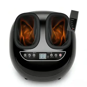 Remote Control Foot Massager with Heat, Full Coverage Air Compression Feet Massager Machine, Customizable Deep Kneading for Home Use, Relaxation Gift for Men & Women