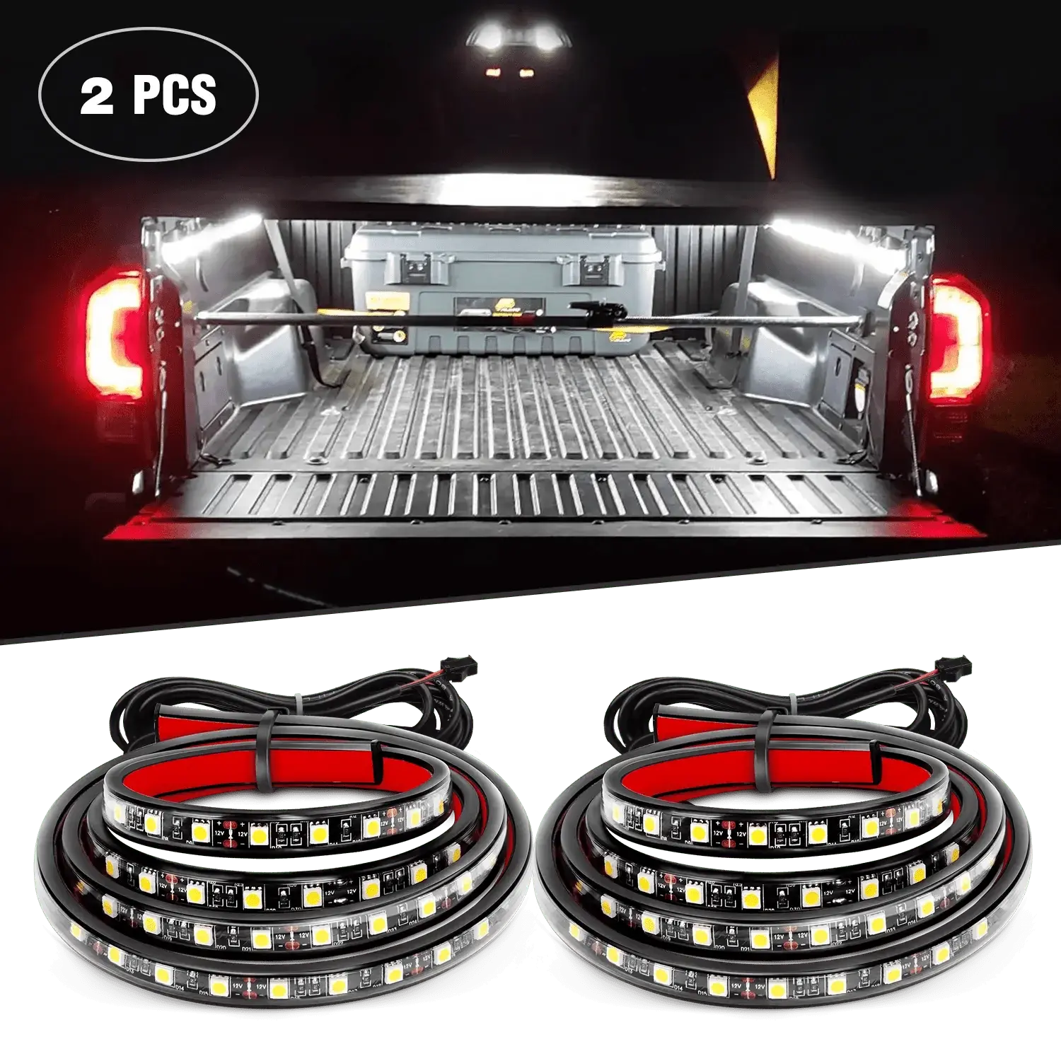 Nilight 60-Inch Waterproof LED Bed Light Bar, 2PCS 180-LED Strip Lights for Automotive & Motorcycle Decorative Lighting #SummerVibes, Led Light Bar
