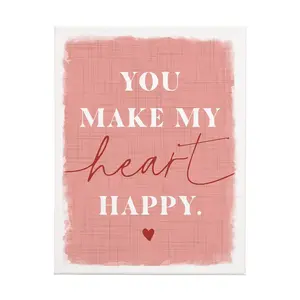 Sincere Surroundings 17" My Heart Happy WrappedCanvas