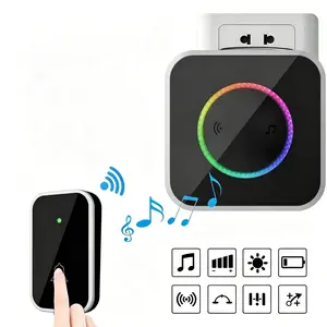 Smart Magnetic Sensor Doorbell with 120dB Alarm | 1000Ft Range, Waterproof, 45 Chimes & LED. Wireless Door Alarm for Home/Office Security.