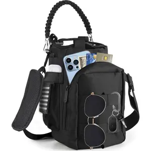 Water Bottle Holder With Strap for 40/64/87Oz, Hands Free Crossbody Lightweight Bag With Phone Pocket & Card Slot, Insulated Sling for Hiking Gym  Walking