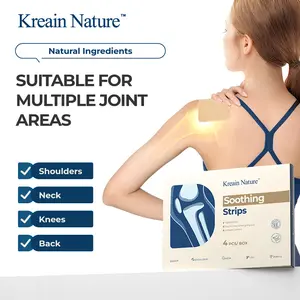 Kreain Nature Soothing Strips - Dual Repair Formula with Glucosamine & Chondroitin Sulfate for Joint Comfort - Natural Ingredients like Turmeric & Emu Oil - Suitable for Shoulders, Neck, Knees, Back - 4 Pieces per Box