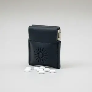 Mini Pill Dispenser 2 Pack, Pocket Size Everyday Carry Pill Case, Compact Travel Tablet Holder