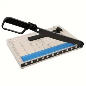 12 Inch Manual Guillotine Paper Cutter, 16 Sheet Capacity, Safety Guard, Ergonomic Handle, Cutting Supplies for Photos, Cardstock, Cardboard, Vinyl, Crafts