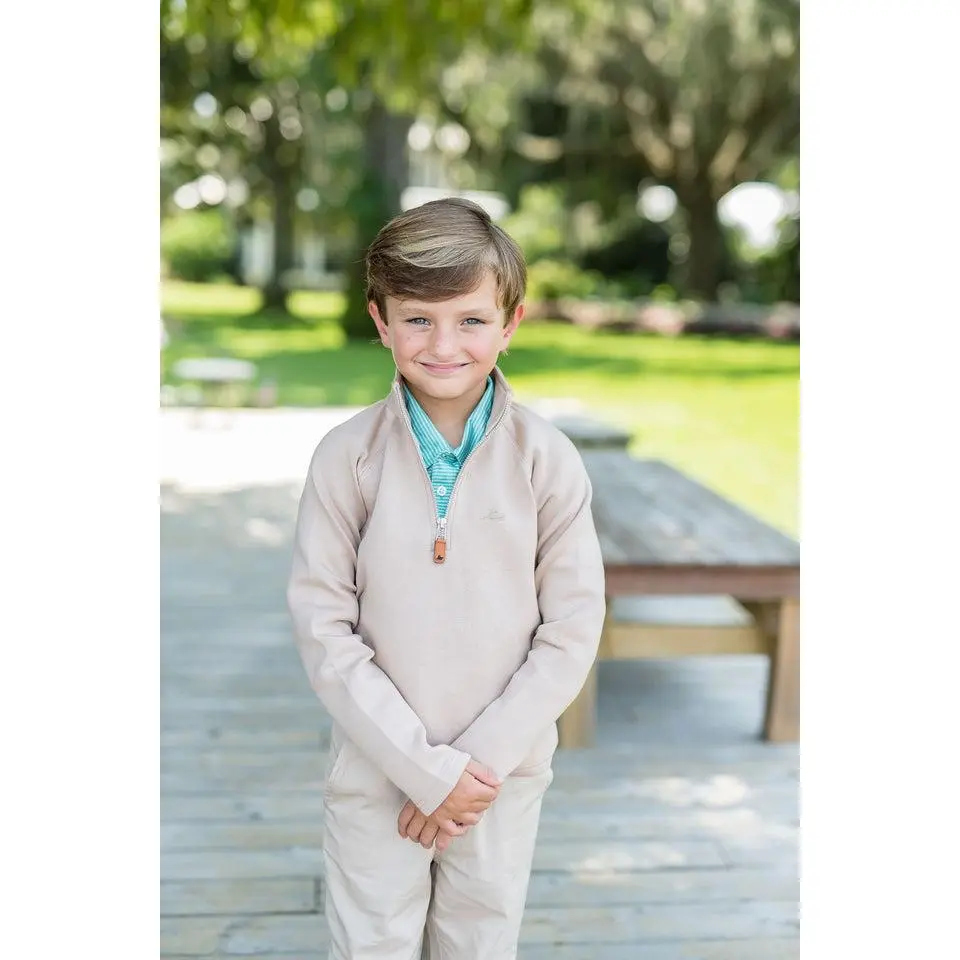 Andes Quarter Zip Khaki Pullover