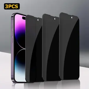 3 Pack Privacy Screen Protector for iPhone 16/15/13/12 Series - Anti-Spy Tempered Glass with HD Clarity & Anti-Scratch (9H Hardness, Easy Install) Cases Protective Cover Protection