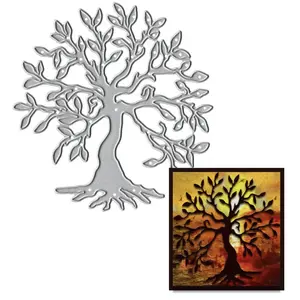 Carbon Steel Embossing Template for Scrapbooking and Life Tree Cards, Metal Cutting Die for Creative Projects, Ca Prop 65 Compliant